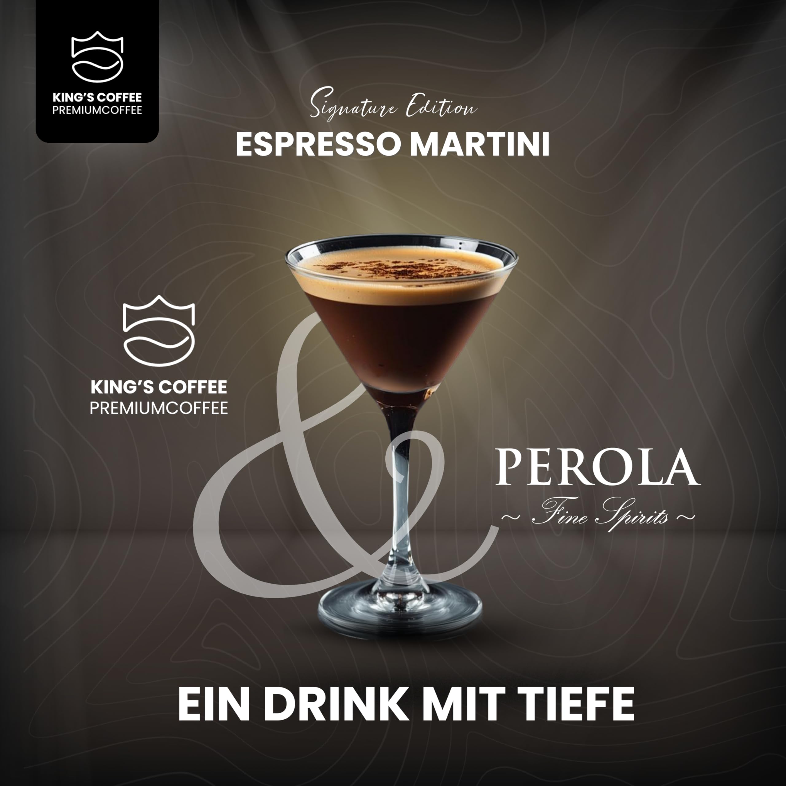 King's Coffee | Espresso Martini Box | Premium Cocktail Geschenkset für Kaffeeliebhaber| DIY Kit mit Kaffee & vielfältigen Zubehör | Perfektes Männer & Frauen Geschenk | Bar-Qualität für Zuhause