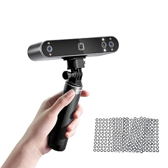 Revopoint POP3 Plus 3D Scanner & 3D Scanning Markers Bundle, Handheld 3D Printer Scanner 0.04mm Precision, Full-Color Scan for Medium Object, Support for Android/iOS/Win/MacOS, Standard