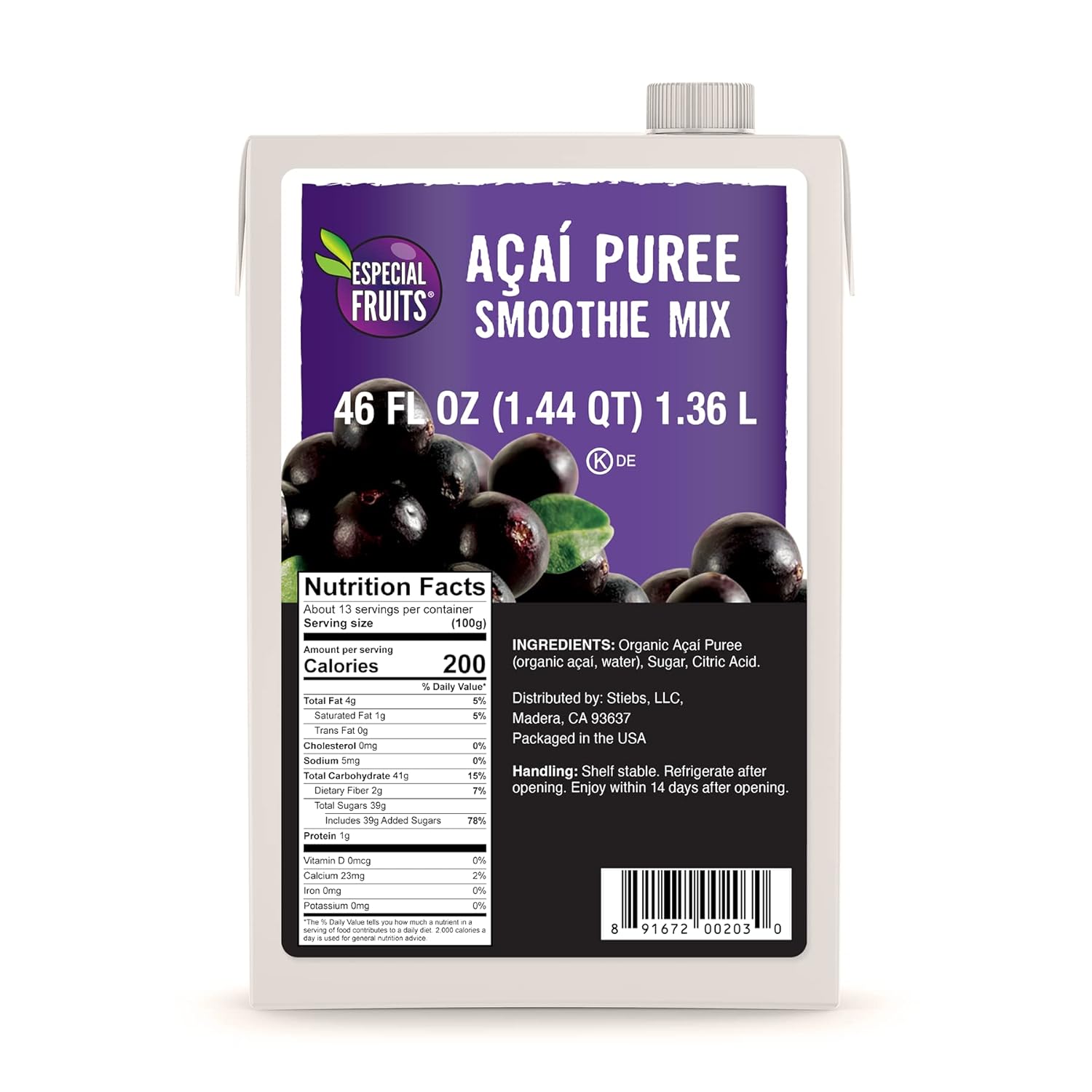 Especial Fruits (Previously Zola) Brazilian Super-fruit, Acai Berry Puree for Smoothies, Bowls and More (1)