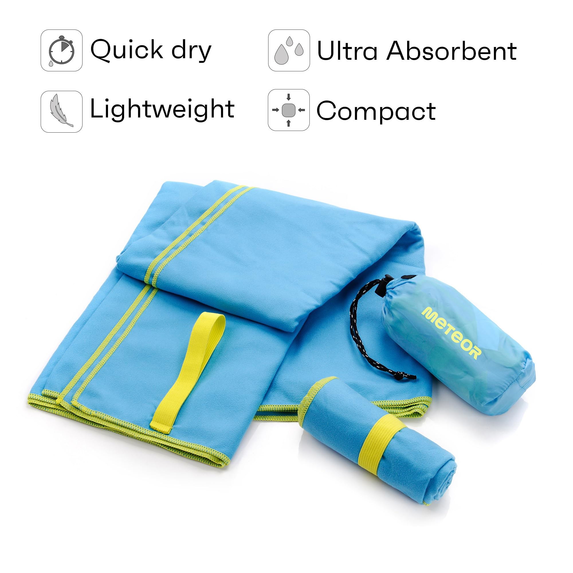 Asciugamano In Microfibra Leggero E Super Assorbente - Per Sport, Spiaggia, Palestra - Foto 9