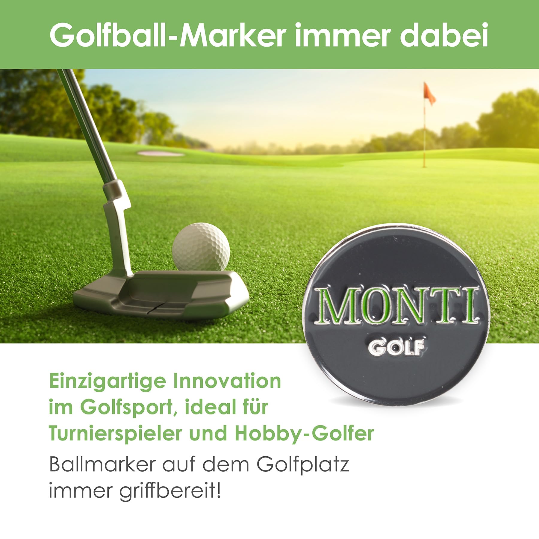 MONTI Herren Flechtgürtel Golfgürtel für Männer mit integriertem Ballmarker BIRDIE - navy uni - Größe 95