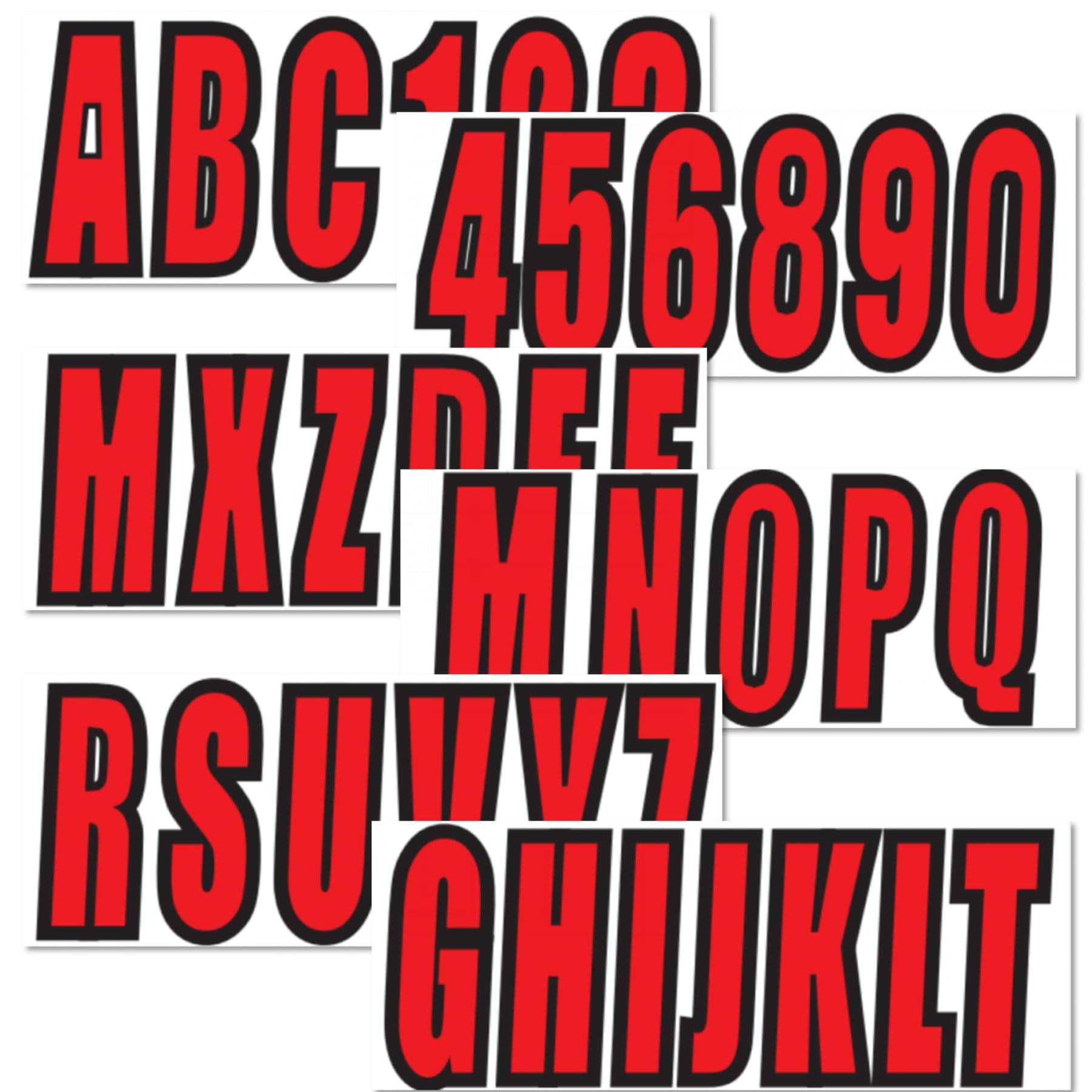 3 inch Boat Registration Number and Letter Sticker Vinyl Decal