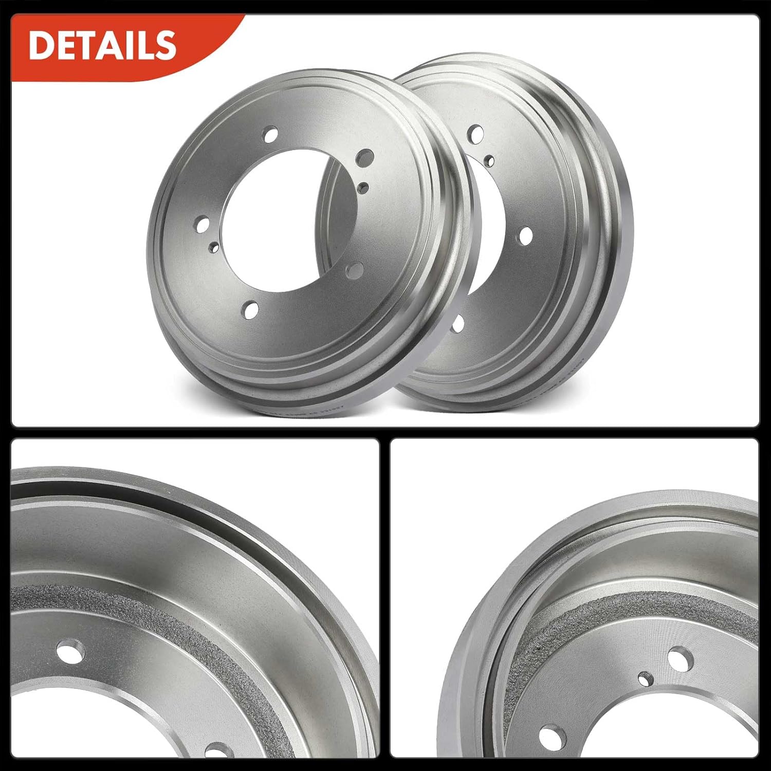 A-Premium Rear Brake Drums and Shoes Set Compatible with Suzuki Grand Vitara 1999-2005, Vitara 1999-2004 & Chevrolet Tracker 2000-2004, 1.6L 2.0L 2.5L, 5-PC