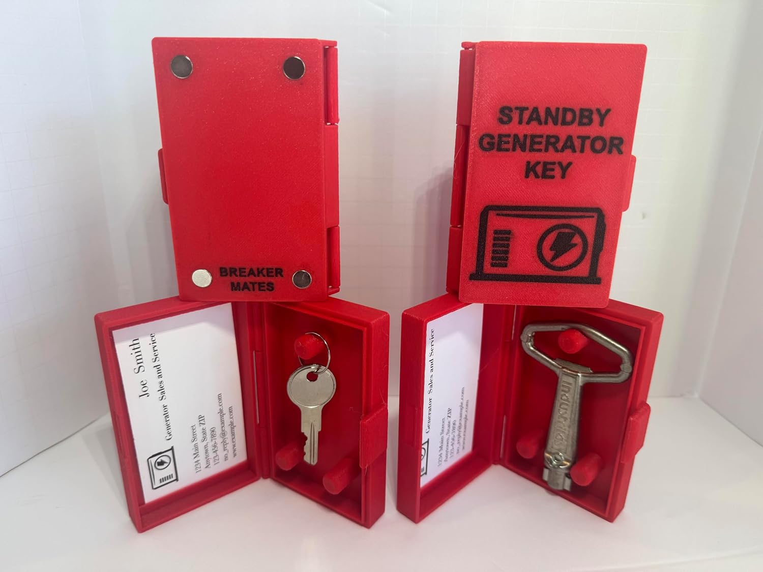 Magnetic Standby Generator Key Box with Business Card Holder