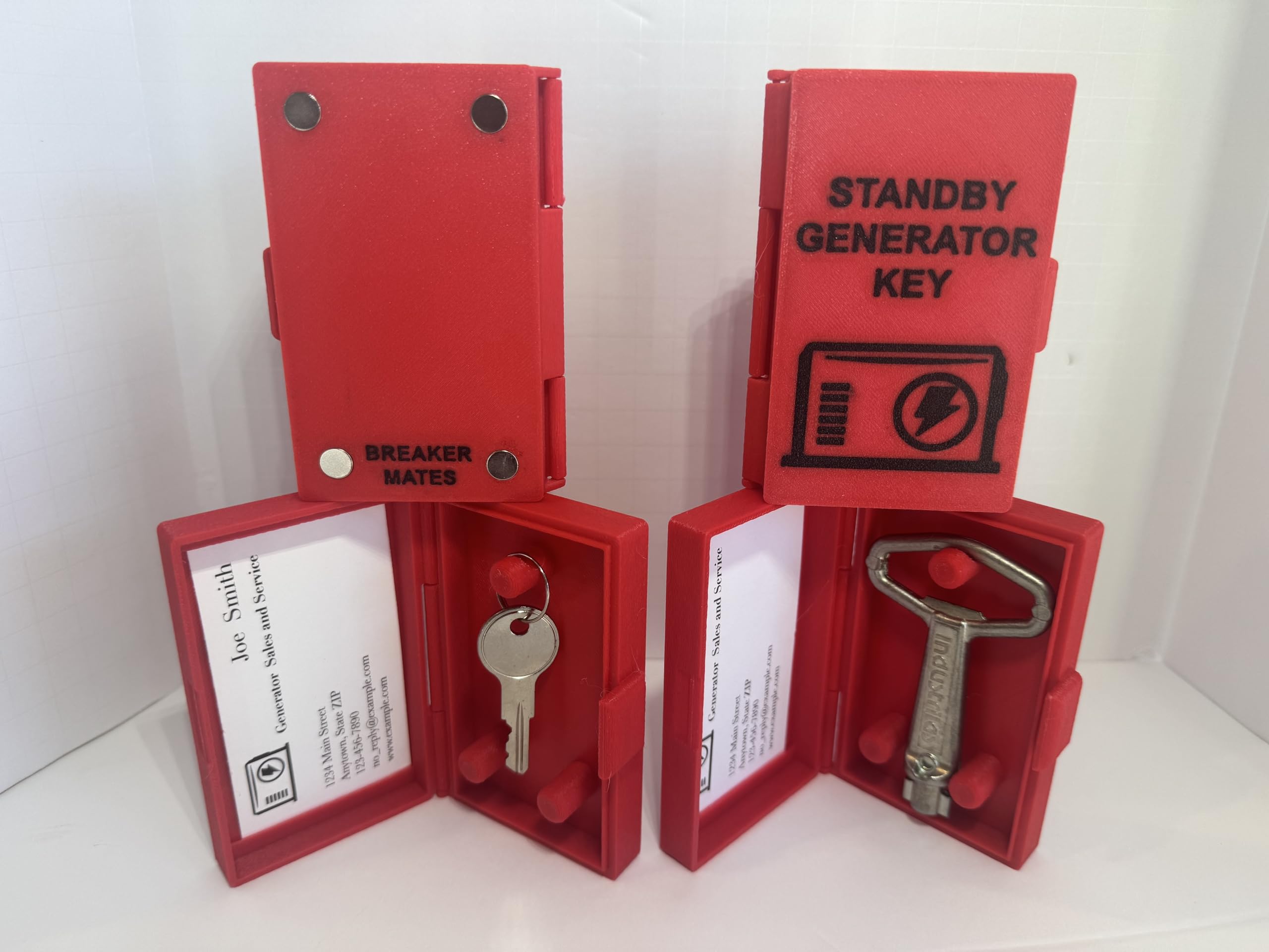 Magnetic Standby Generator Key Box with Business Card Holder