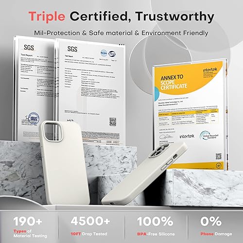 Vista 279 de TOCOL - Funda 5 en 1 para iPhone 11, con 2 protectores de pantalla + 2 protectores de lente de cámara, funda delgada de silicona líquida a prueba