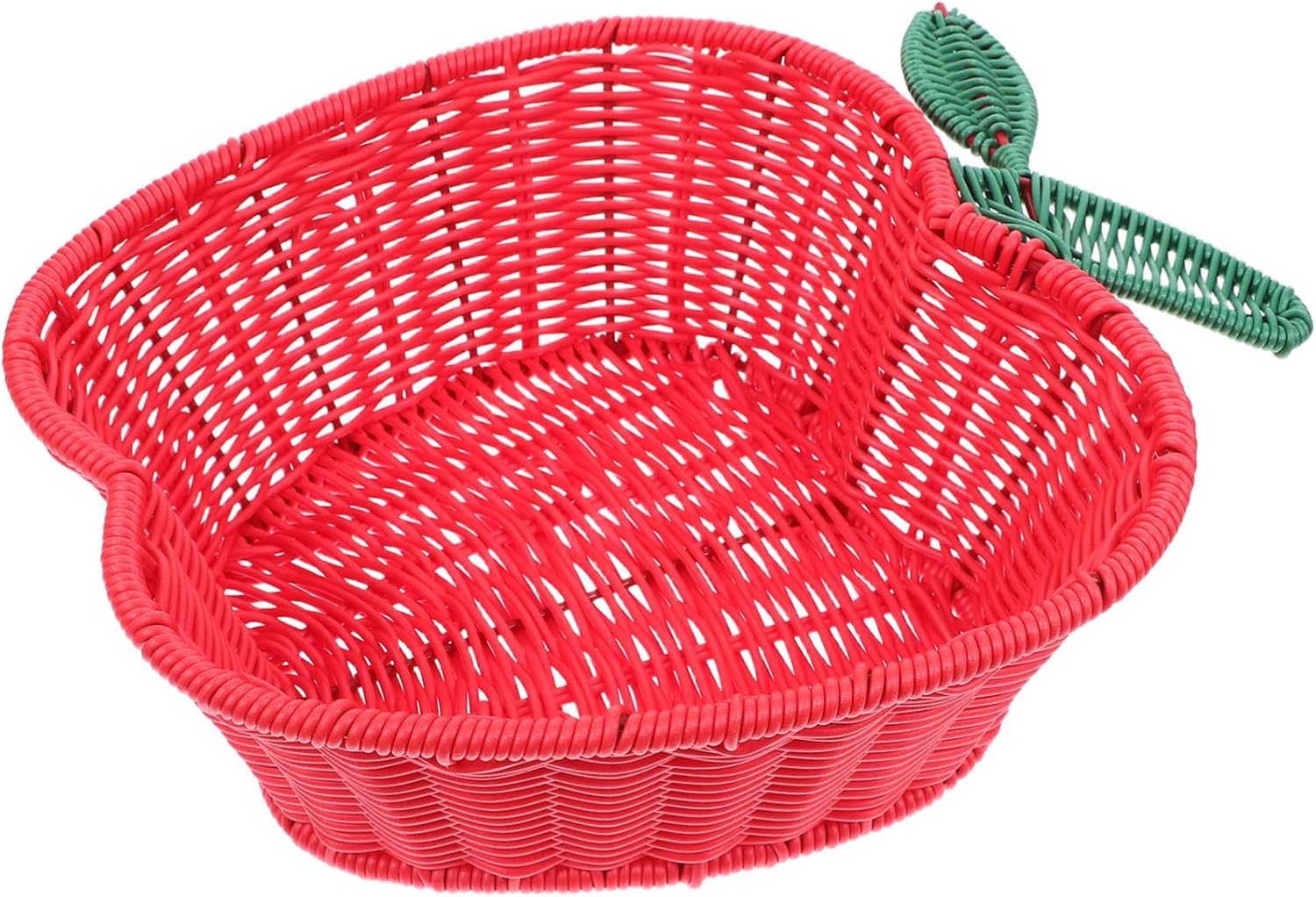 Imitation Rattan Woven Fruit Basket Food Holder for Home Storage