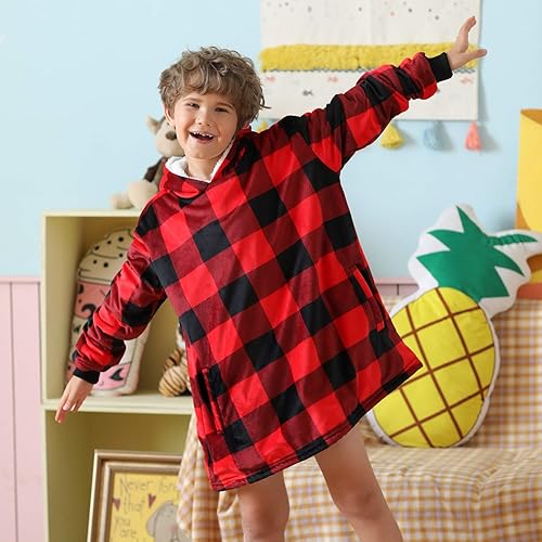 Vista 64 de LetsFunny Manta con capucha, manta de forro polar Sherpa de gran tamaño, súper suave, cálida y acogedora con bolsillo gigante, para mujeres, Aguacate