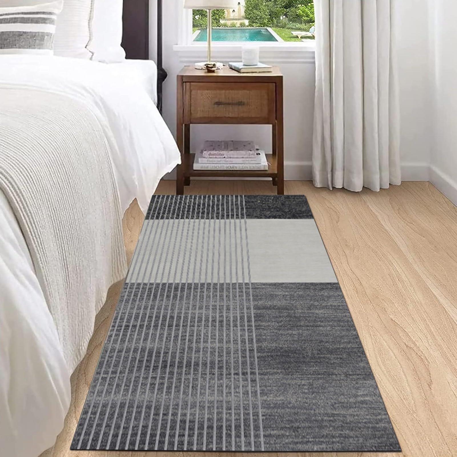 Wasbare Deurmatten met Vuilvanger 70 x 85 cm Sterke, Antislip en Stijlvolle Vloermat Vloermatten Keukenmatten for Back & Front Door, Patios, Zwart