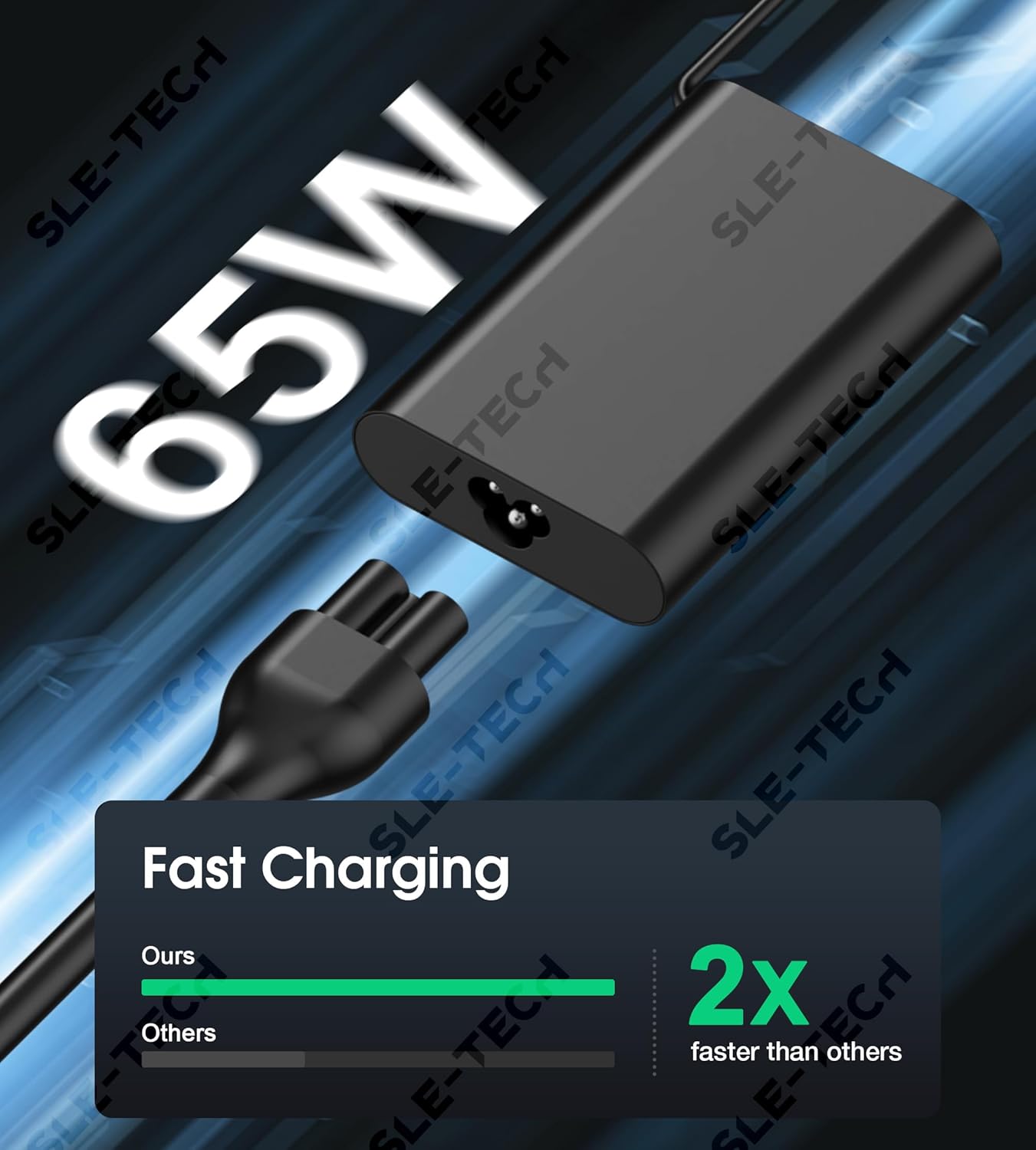 SLE-TECH USB C Charger Compatibile with Dell Latitude 5420 5430 5520 5320 7420 7430,XPS12 9250 13 9350,LA65NM170,HA65NM170,02YK0F,0M1WCF,LA65NM190,HA65NM190,DA65NM190 (Pack of 5)