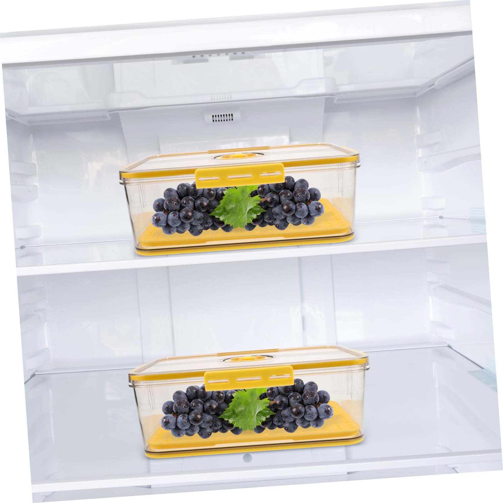 Cabilock Caja Pan Con Tapa Cerradura Sellada Para Refrigerador Almacenamiento De Alimentos Fácil De Limpiar