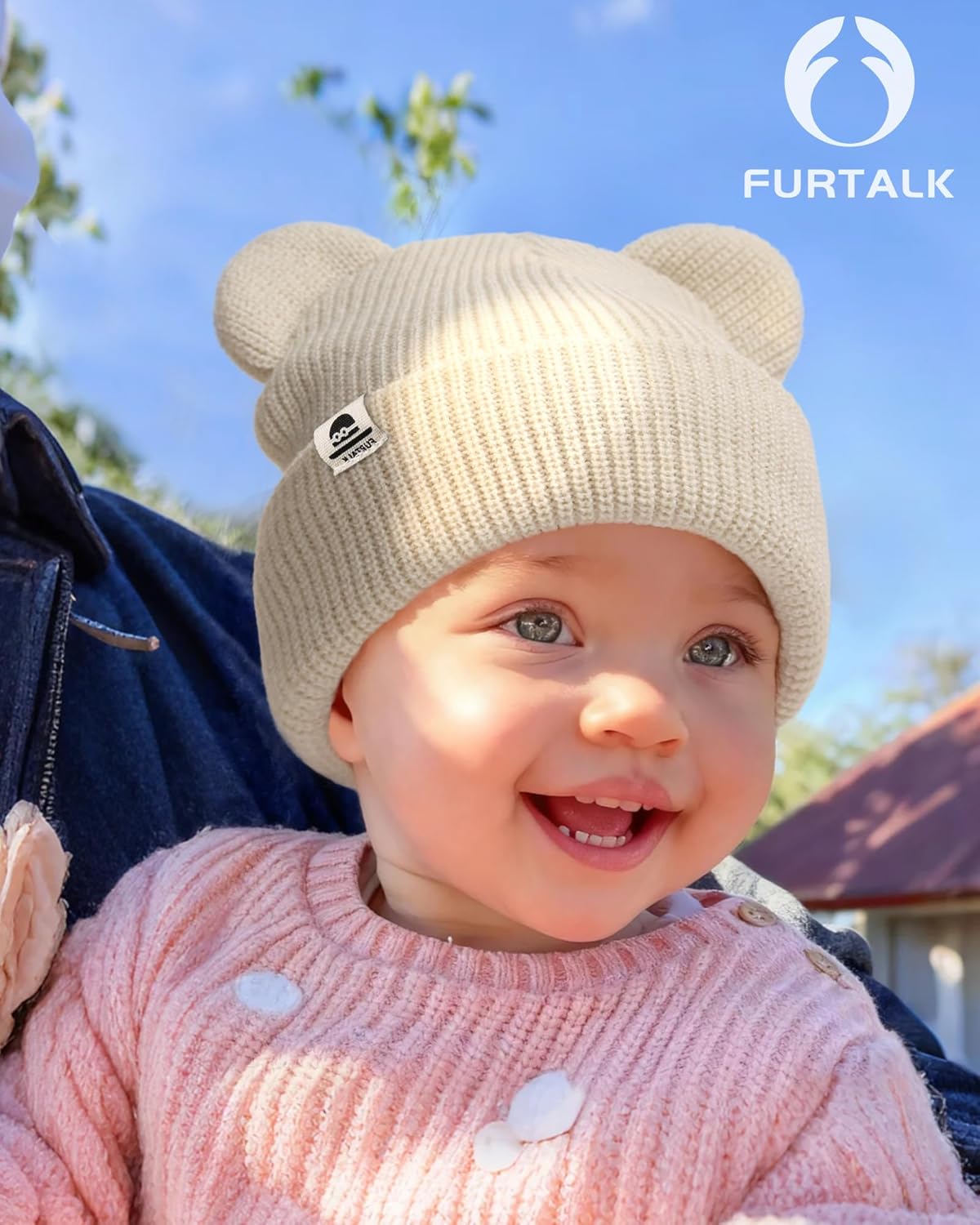 FURTALK Baby Beanie Winter Hat with Bear Ear for Infant Toddler Boys Girls Soft Knitted Skull Cap - Image 5