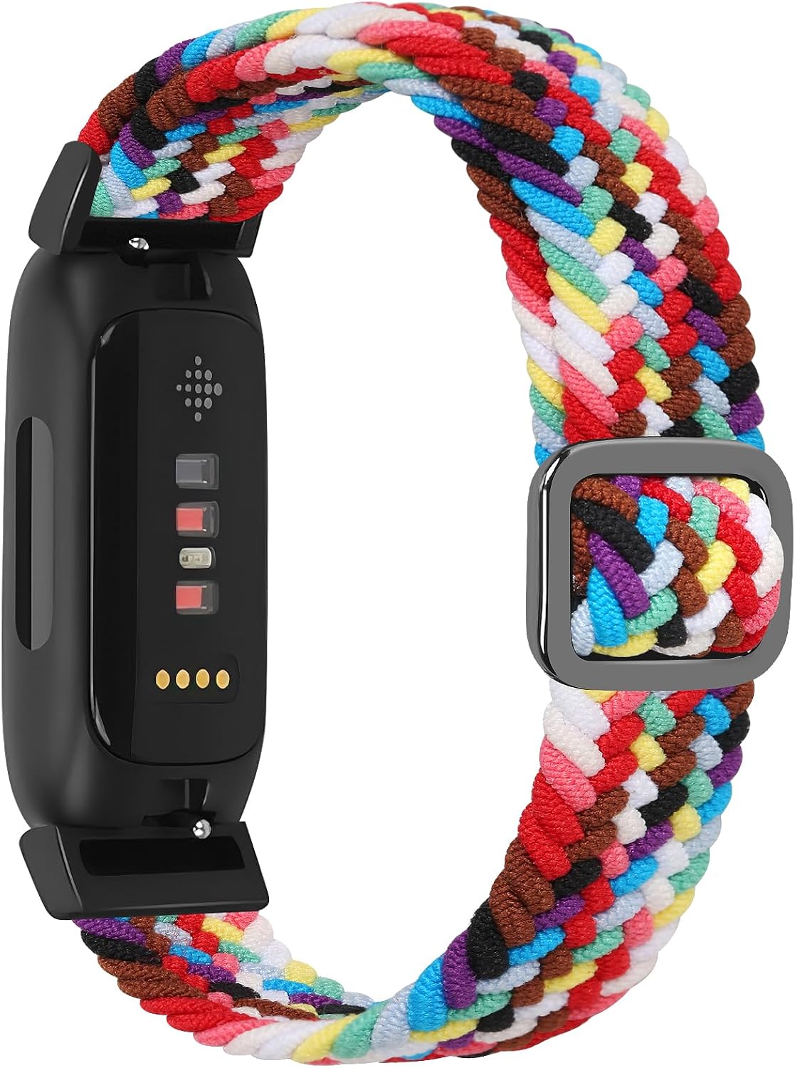 Tiptops Braided Nylon Bands Compatible with Fitbit Inspire 3/Inspire 2/Inspire/Inspire HR/Ace 2/Ace 3, Adjustable Loop Stretchy Straps Replacement Wristbands for Fitbit Inspire Women Men