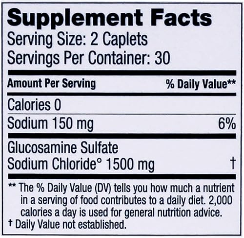 Miniatura 2 de Dona Sulfato de glucosamina cristalina, 750 mg, píldoras de suplemento para articulaciones para comodidad de rodilla y apoyo a la salud