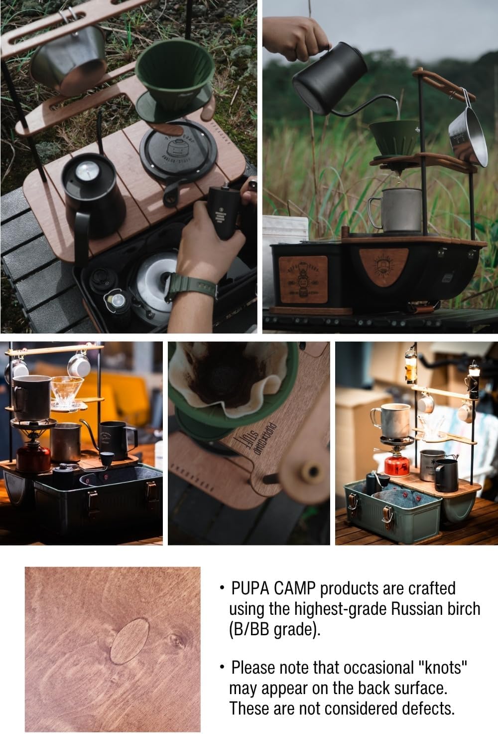 Wooden Table Compatible with Stanley Lunch Box 10qt (9.5L) (V2 Dripper Kit)