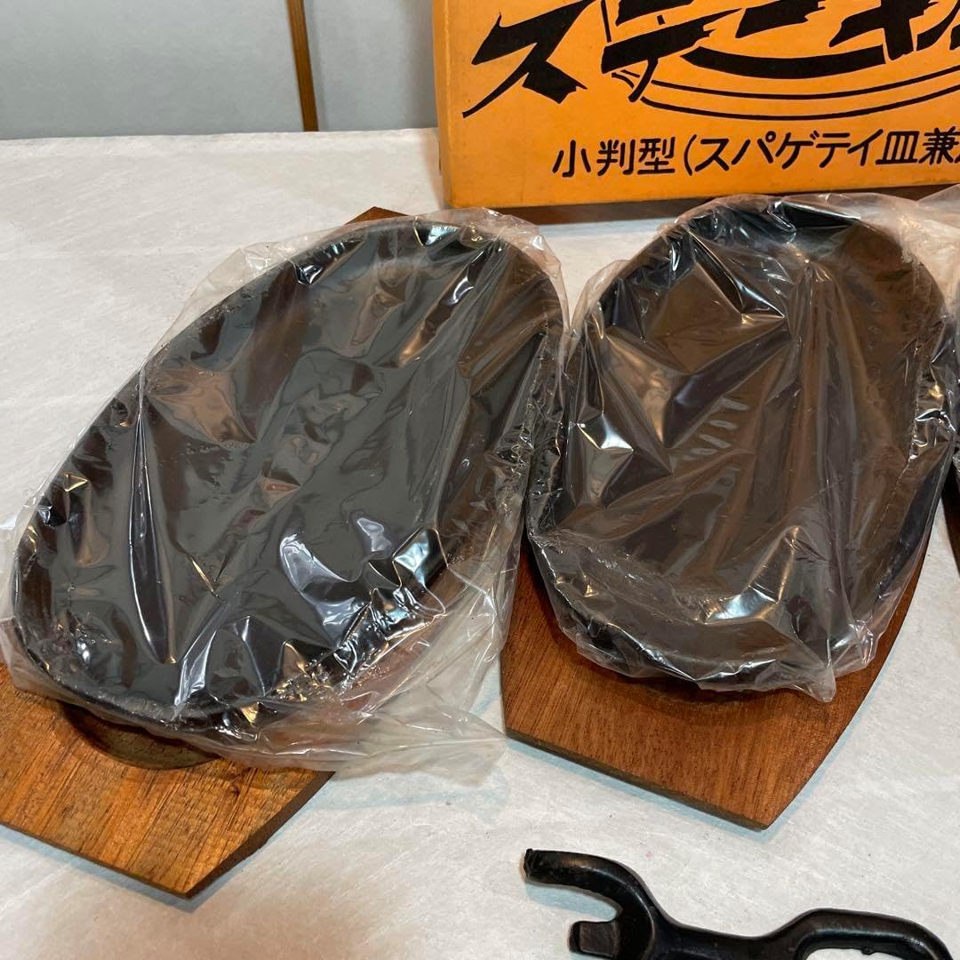 南部鉄器 ステーキ皿5枚 木製カトラリーセット 南部鉄器 ステーキ皿5枚