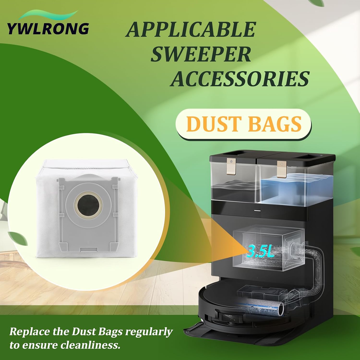 14Pcs Dust Bags for ECOVACS DEEBOT X8 PRO OMNI/X8 OMNI/X9 PRO OMNI/T50 Pro omni/T50 MAX PRO Omni/T50 Omni/T80 Omni Dust Bag Replacement Robot Vacuum Cleaner Bags image 4