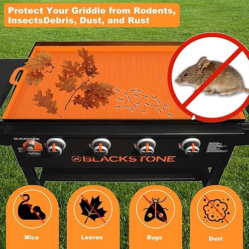 Miniatura 2 de Alfombrilla de silicona para parrilla Blackstone de 28 pulgadas, cubierta de silicona de grado alimenticio resistente para Blackstone, accesorios de