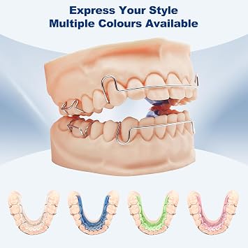 Custom Hawley Retainer for Teeth, Upper & Lower Retainers (2 Pack, Clear)