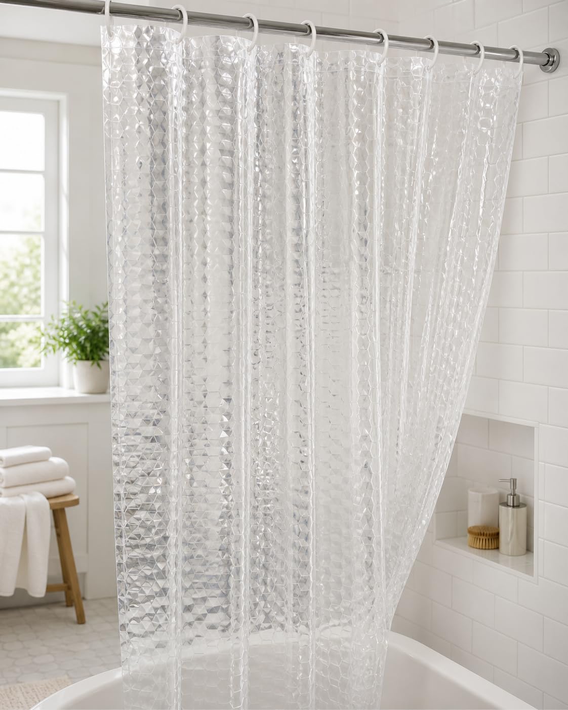 CASA-NEST Stone Shower Curtain - Modern Bathroom Decor -5 CASA-NEST Stone Shower Curtain - Modern Bathroom Decor -5
