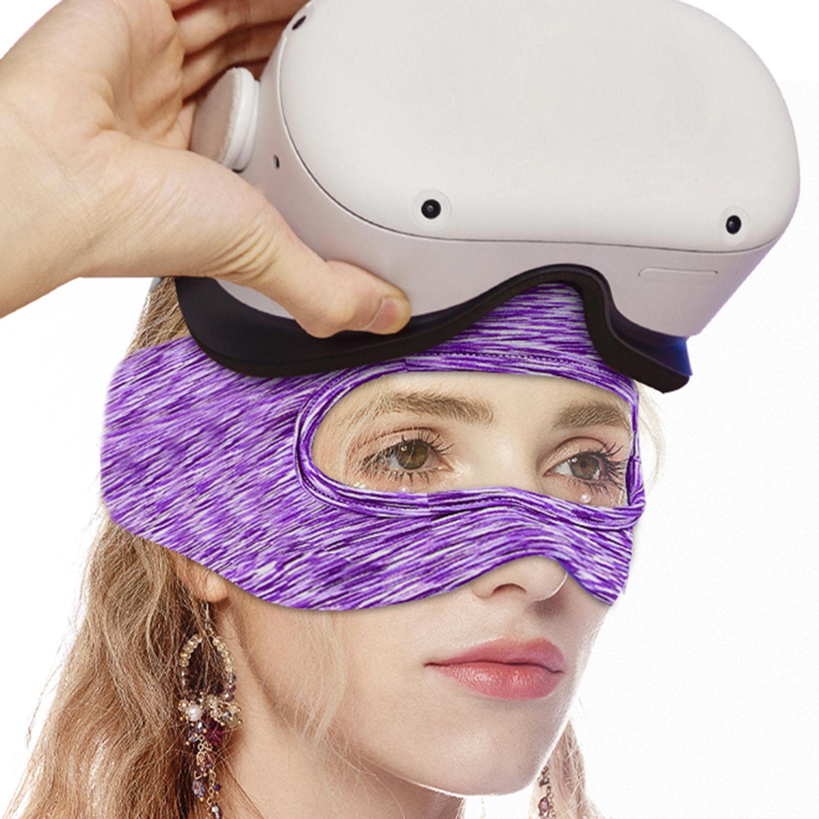 Virtual Reality VR Masks for Quest 2 Elastic Material Home Supplies Orange-image-36