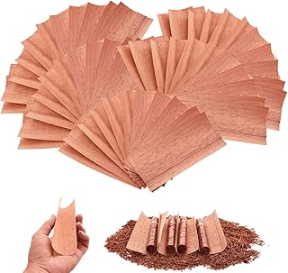 50PACK Cedar Sheets for Cigars Humidor, Spanish Cedar Sheets for Dividing or Lighting Up Cigars, Spanish Cedar Wood Veneer Lumber Strip Chip, Cigar Matches Cigar Accessories for Tube Jar/Box