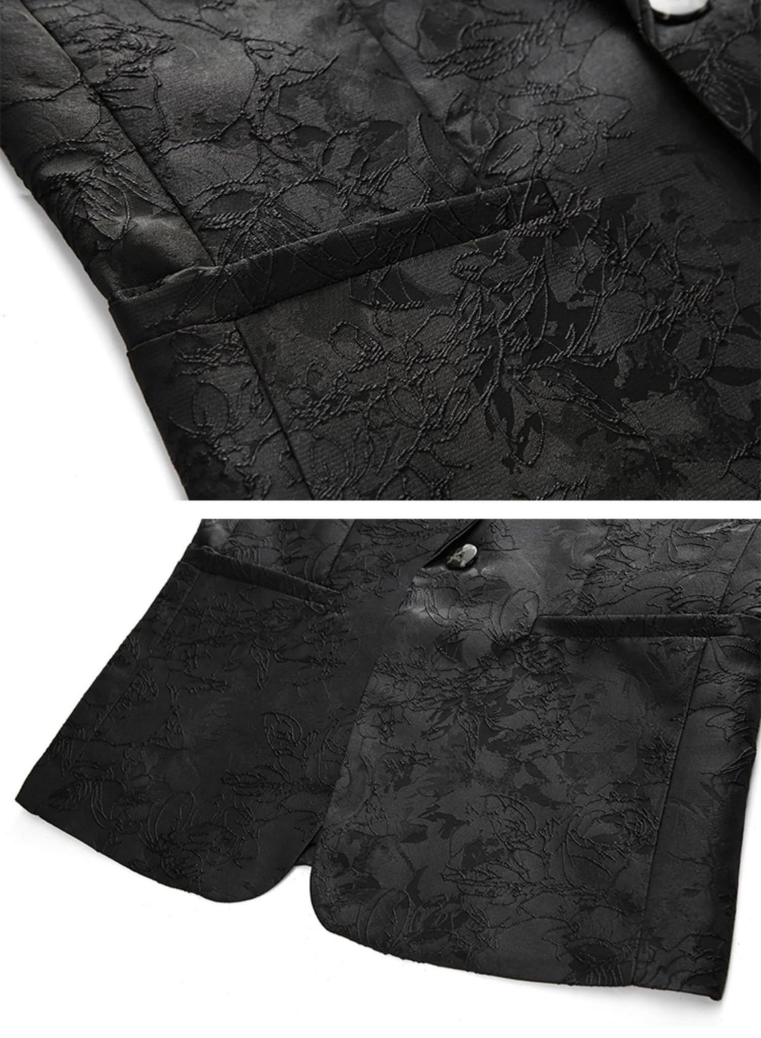 Giacca Formale Jacquard da Uomo Slim Fit Blazer Elegante in Smoking Texturizzata Giacca Completo su Misura con Un Bottone e Tasche per Matrimonio, Festa d'Affari e Abiti Serali