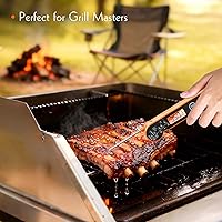 Vista 8 de Termómetro de Carne Digital CaloriMastery con Retroiluminación, Calibración y Función de Retención, Termómetro de Alimentos Resistente al Agua IP65