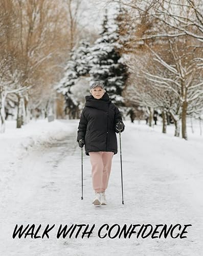 Miniatura 8 de Pike Trail Bastones de senderismo, palos plegables de fibra de carbono ligera para caminar y senderismo, para hombres y mujeres, altura ajustable y