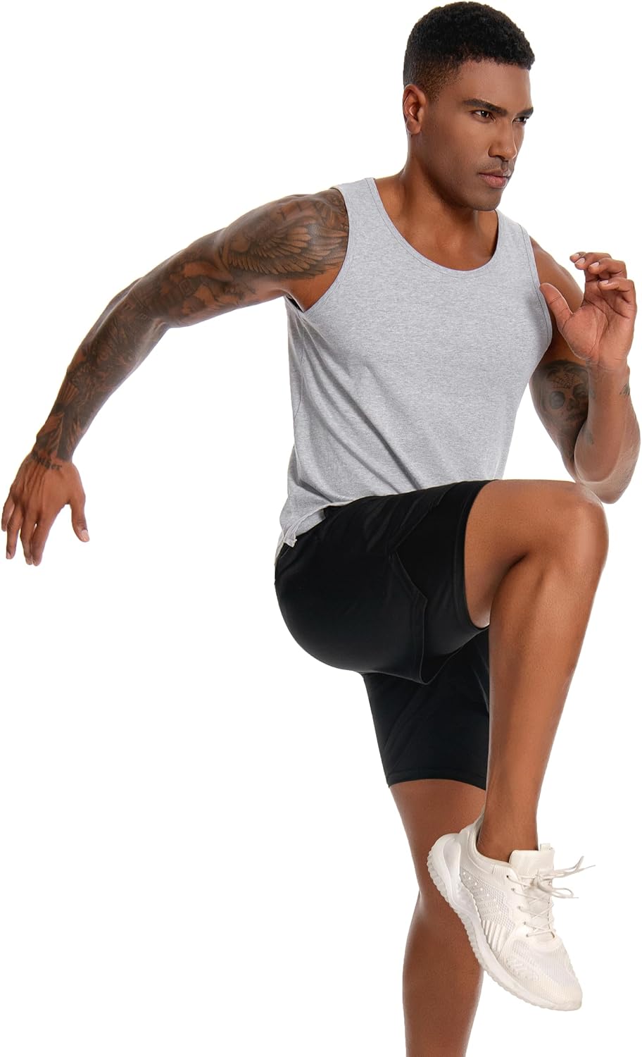 Nutria Mens Cotton Tank Tops 3 Pack Sleeveless Jersey Casual Classic T Shirts Crew Neck Summer Tees Multicolor U02 - Image 2