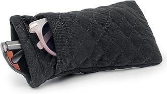 Double Glasses Case Soft Eyeglass Case For Women Men Squeeze Top Sunglasses Case With Cleaning Cloth