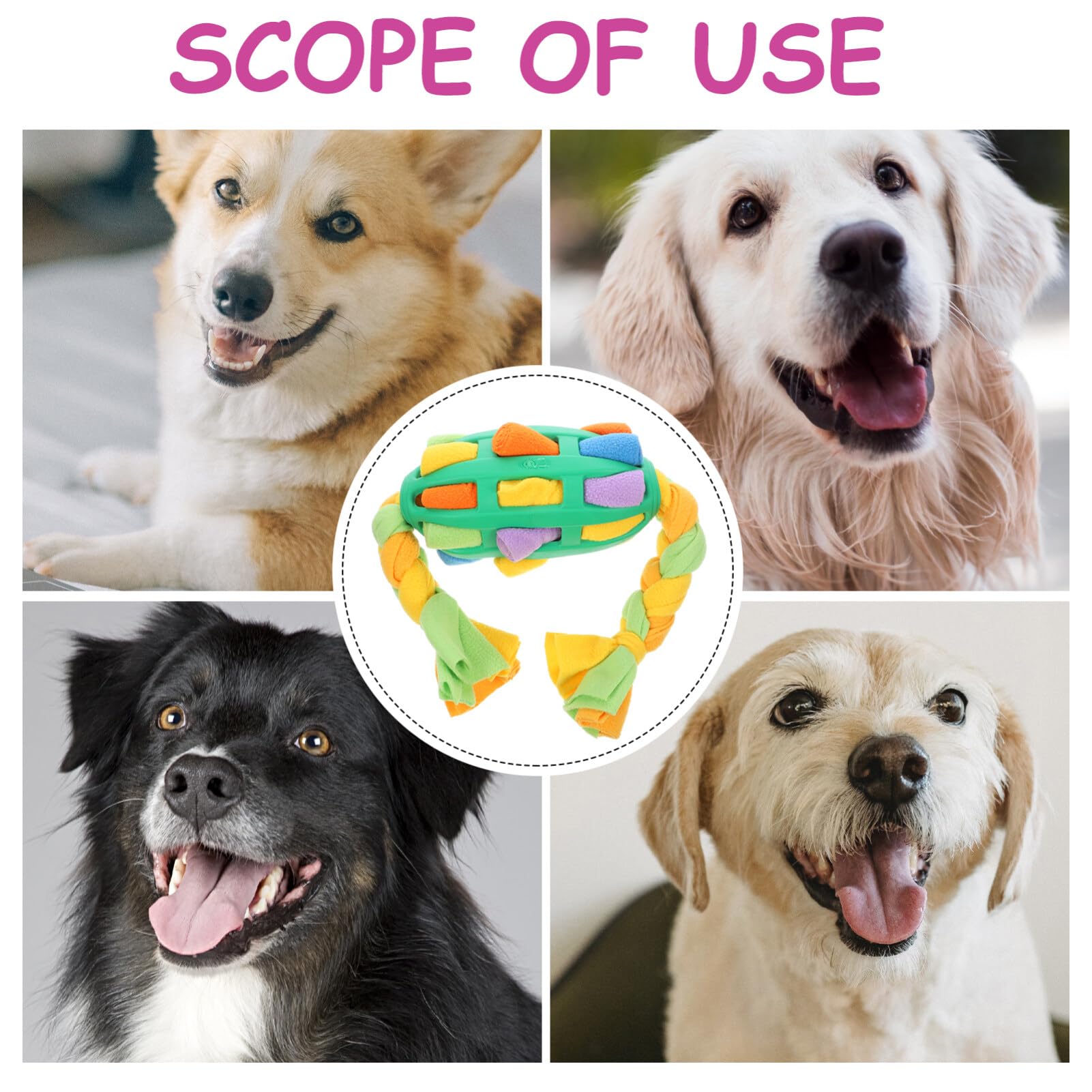 POPETPOP Interaktiver Schnüffelball für Hunde aus TPR Futterausgabe für Leckerli Welpen und Hunde Spielzeug