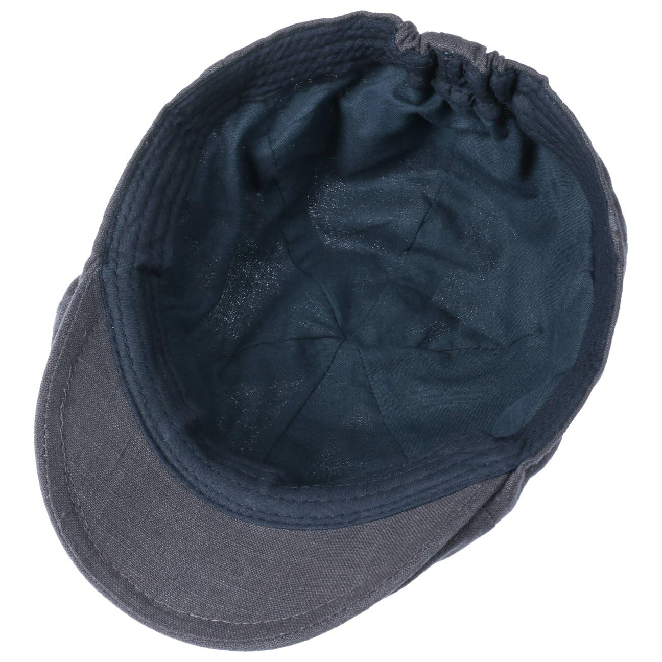 Lipodo Leinen Flatcap Herren Stretchband Beige Dunkelblau Schirmmütze Frühling Sommer Atmungsaktiv