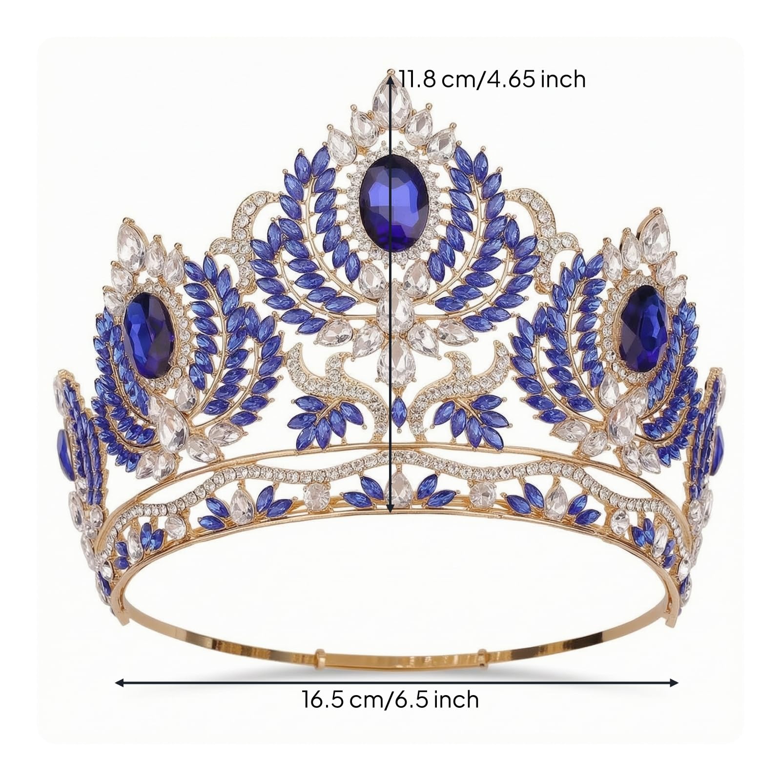 Tiara da Sposa con Tiara Dorata Accessorio per Spose, Reginette di Bellezza, Matrimonio, style to 5