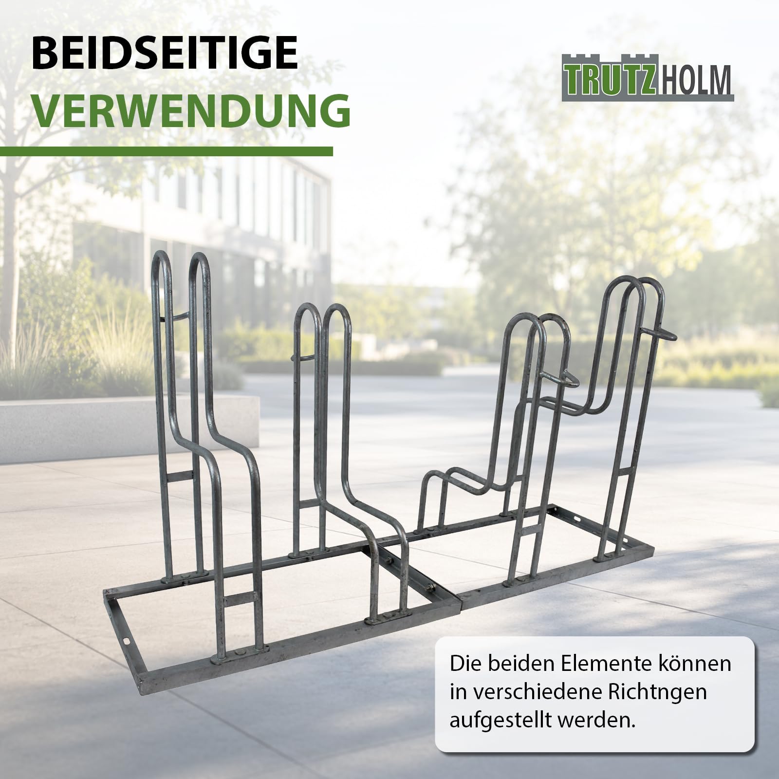 TRUTZHOLM Fahrradständer Hoch- und Tiefaufnahme 4 Fahrräder feuerverzinkt