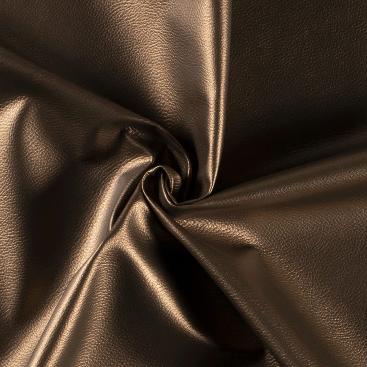 Faux Leather Soft Backed Fabric Material - Bronze, 1/4Mtr - 70cm x 50cm