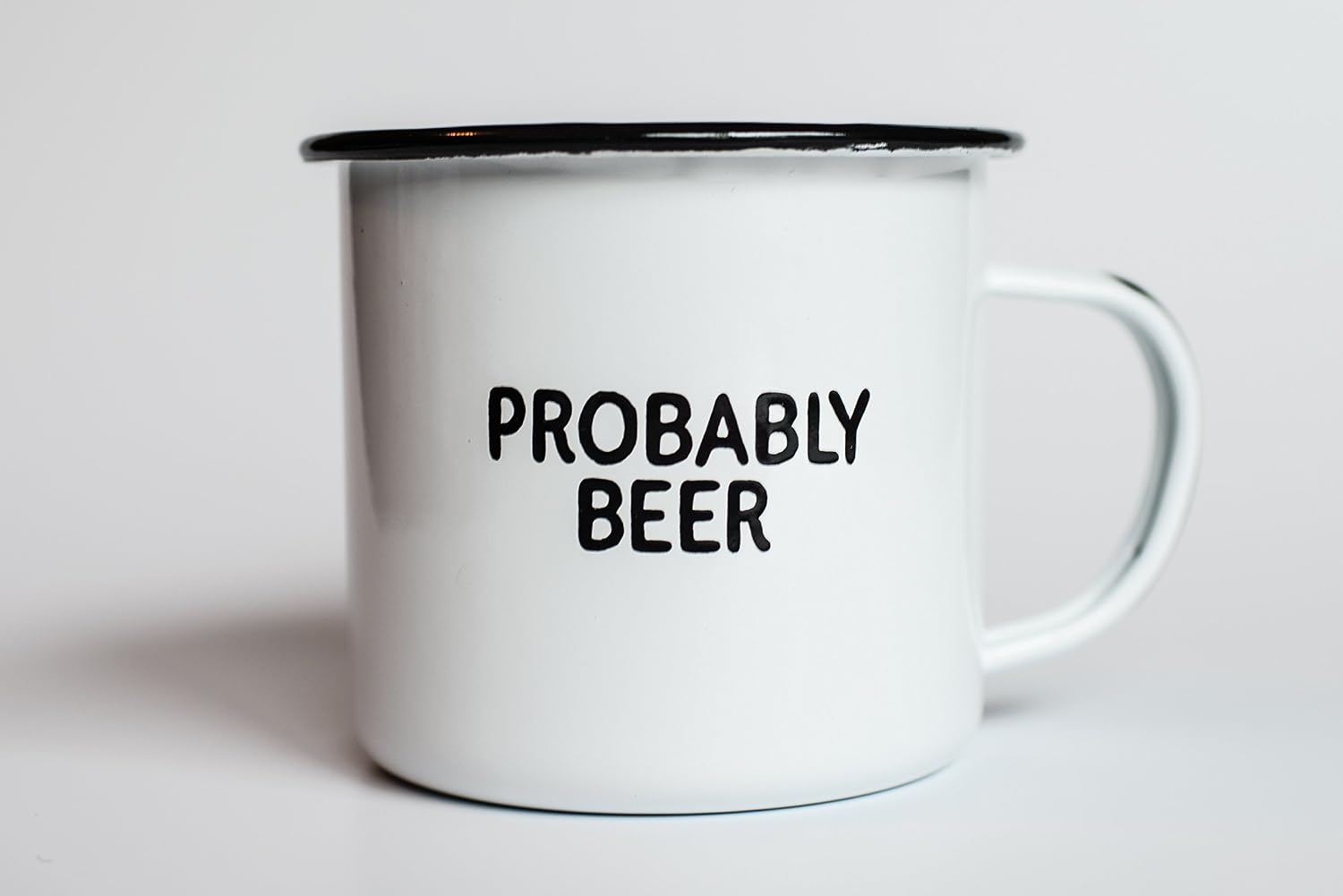 PROBABLY BEER | Enamel Coffee Mug | Funny Home Bar Gift for Beer Lovers, Homebrewers, Men, and Women | Cool Cup for the Office, Kitchen, Campfire, and Travel image 5