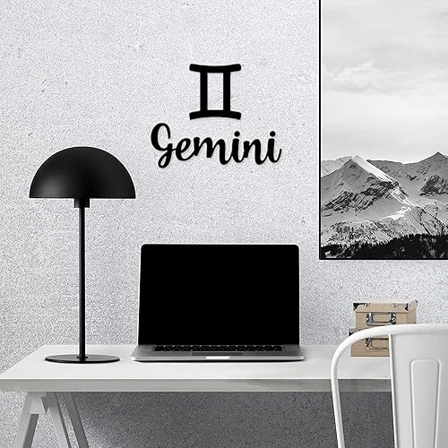 Miniatura 7 de Calcomanías transparentes de astrología de Géminis (negro) Calcomanías de vinilo impermeables de primera calidad para laptop, accesorios de