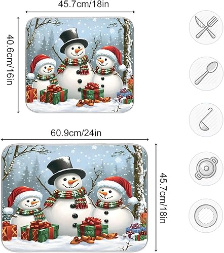 Vista 74 de Tapete de secado de platos de mariposas botánicas para encimera de cocina, almohadilla de secado de microfibra absorbente, grande, 18 x 24 pulgadas