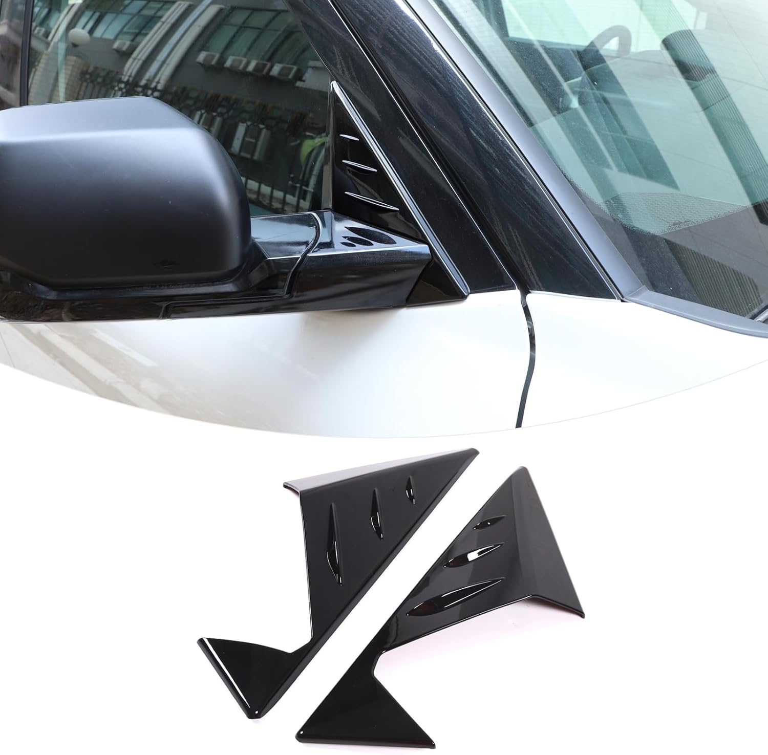 Car Rearview Mirror Side Triangular Spoiler Trim Fit Toyot@a Tundra/Sequoia 2022-2025 Front Window Rearview Mirror Side Spoiler Cover Exterior Door Mirror Corner Triangle A Pillar Cover Accessories