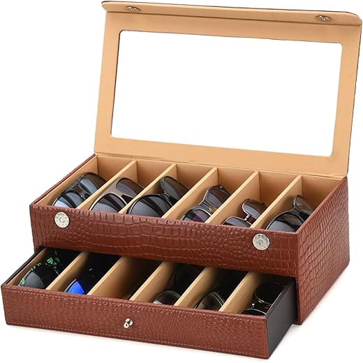 Faux Leather Sunglass Storage Case