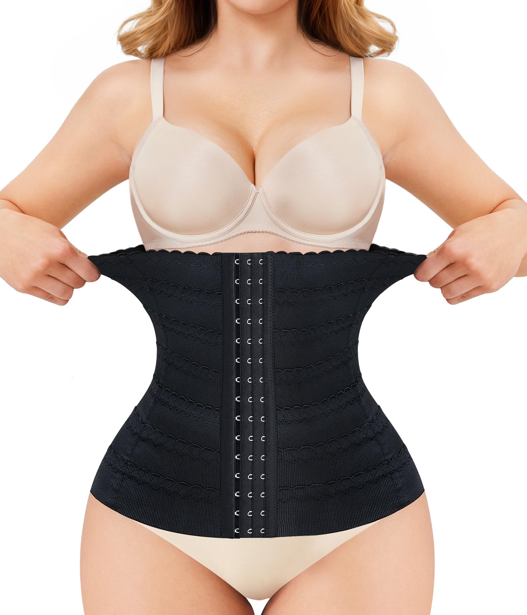 KUMAYES Fajas Reductoras Mujer Cintura Entrenador con Cremallera Corset Fajas Colombianas Cintura Cuello Trimmer Faja Moldeadora