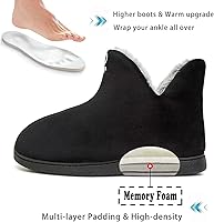 Vista 3 de Pantuflas para hombre y mujer, con forro de piel cálida, espuma viscoelástica, para invierno, para casa