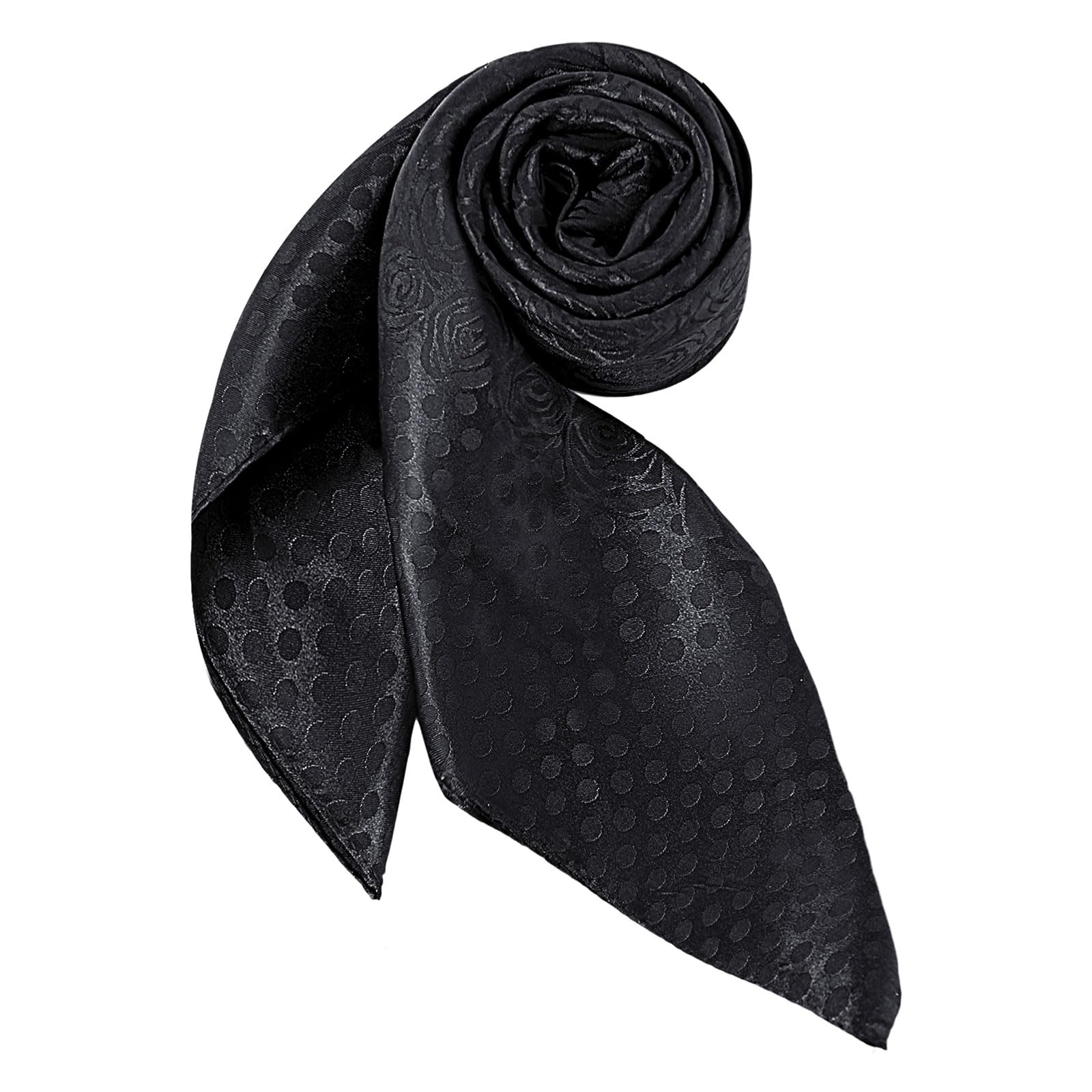 DAMILY Vintage Bandana Herren seidentuch Quadratisch Kopftuch Sommer Halstuch Satin Atmungsaktive Stirnband Festival Haarband Unifarben mit Muster 90x90cm
