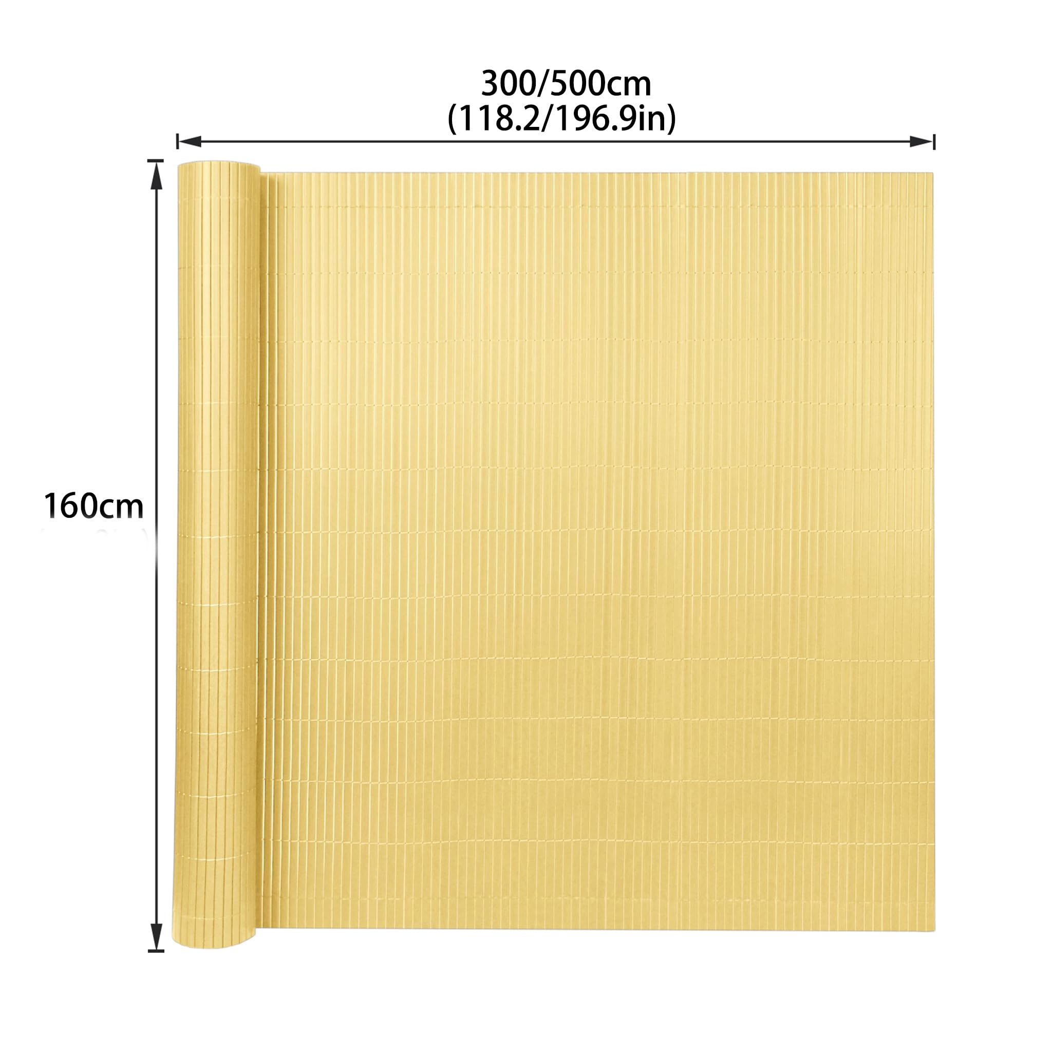Osłona ogrodzeniowa z PCW, 160 x 500 cm, idealna do ogrodu, na balkon i taras, odporna na promieniowanie UV, trwała, łatwa instalacja, dekoracja zewnętrzna, blokada wiatru