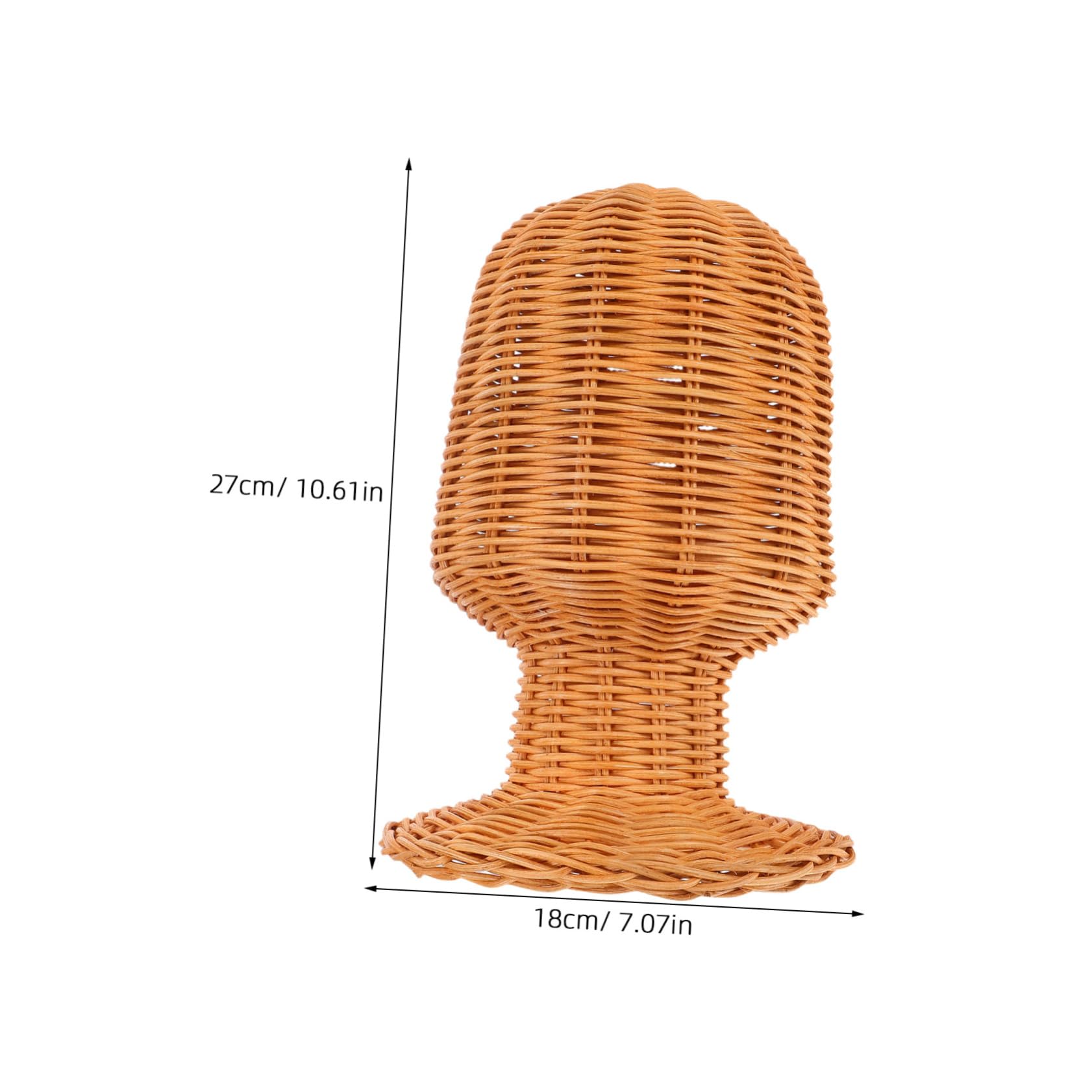Ciieeo Expositor de Sombreros Decorativo de Ratán, Tejido Modelo de Mesa