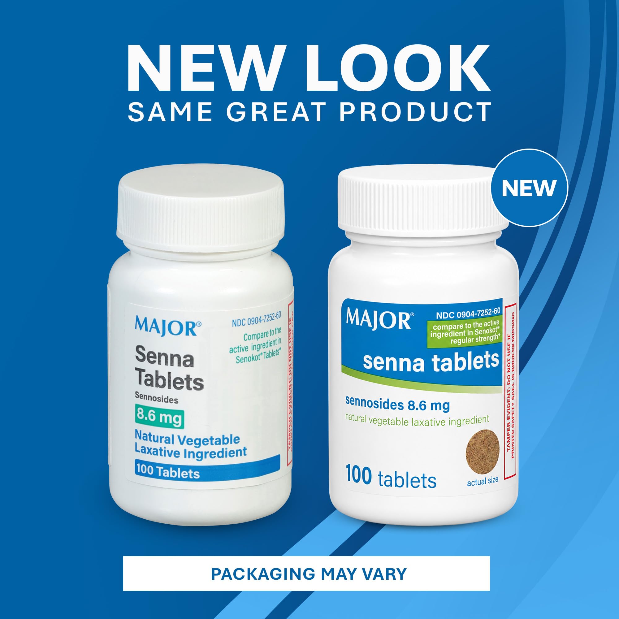 MAJOR Senna 8.6 mg Natural Vegetable Laxative Tablets - Made with Sennosides - Promotes Occasional Constipation Relief - 100 Tablets — Amazon image 7