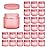 2oz Glass Jars 24 Pack, Hoa Kinh Mini Round Pink Frosted Glass Jars with Inner Liners and Pink Lids, Perfect for Storing Lotions, Powders and Ointments