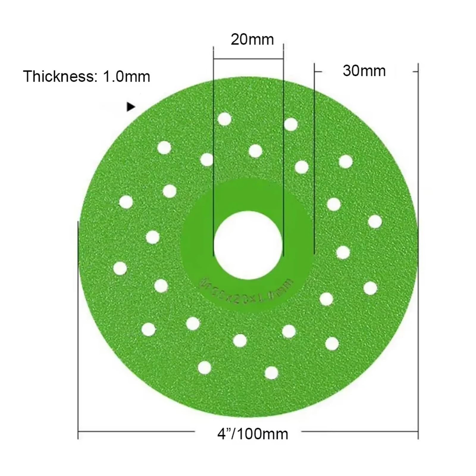 Tarcza do szlifowania płyt skalnych, 4-calowa tarcza diamentowa 10/15/20 szt. do porcelany ceramicznej ze szkła granitowego marmurowego jadeitu(100x20mm 20pcs)
