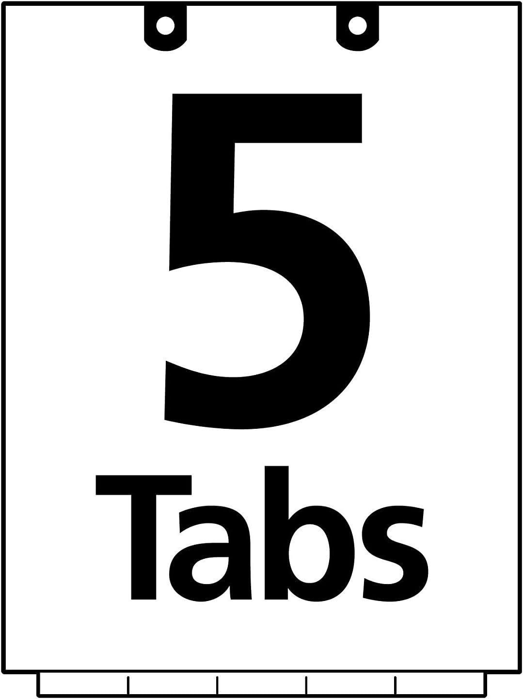 Avery Write-On Dividers for 2-Prong Classification Folders, White, Narrow Bottom Tabs, 5-Tab Set (13164)